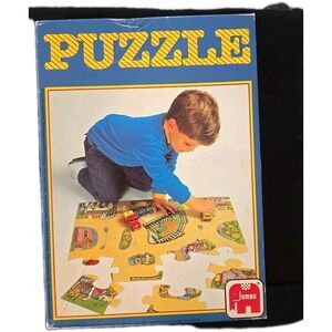 Vintage 80’s City Street Puzzle Rare, Jumbo Netherlands Preschool 1984 Nostalgia